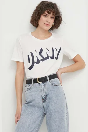 DKNY Bavlněné tričko barva, D2A4A0AT