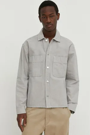 Abercrombie & Fitch Džínová bunda pánská, barva, přechodná