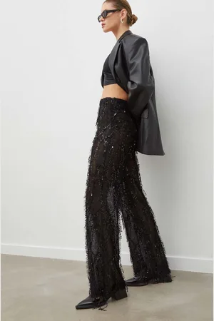 DAY Birger et Mikkelsen Kalhoty Kaysa dámské, barva, jednoduché, high waist