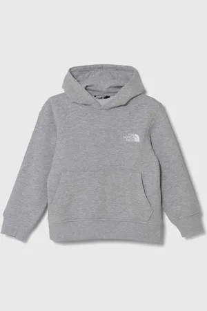 The North Face Mikina OVERSIZED HOODIE barva, s kapucí, melanžová