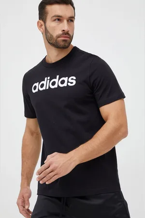 adidas Bavlněné tričko barva, s potiskem, IC9274