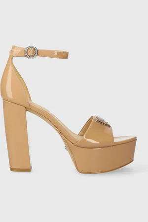 Guess Kožené sandály SETON barva, FLPSET PAT03