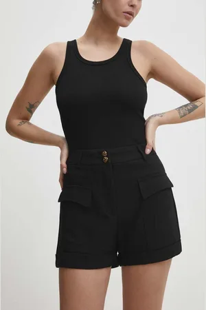 ANSWEAR Kraťasy dámské, barva, hladké, high waist