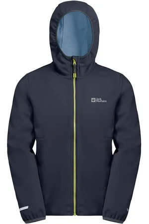 Jack Wolfskin Dětská nepromokavá bunda FELDBERG tmavomodrá barva
