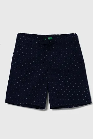 Benetton Dětské kraťasy tmavomodrá barva, nastavitelný pas
