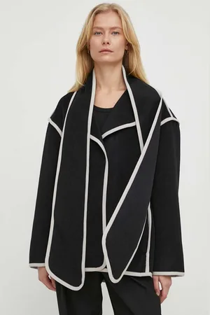 Bruuns Bazaar Vlněná bunda barva, přechodná, oversize