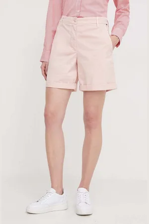 Tommy Hilfiger Kraťasy dámské, barva, hladké, high waist, WW0WW42457