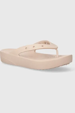 Crocs Žabky Classic Platform Flip dámské, barva, na plochém podpatku, 207714
