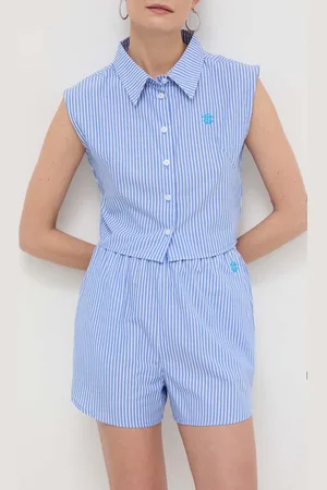 Silvian Heach Bavlněné šortky vzorované, high waist