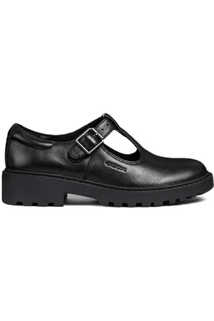 Geox Kožené polobotky CASEY dámské, barva, na plochém podpatku, J8420E 00043 C9999