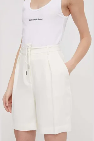 Calvin Klein Kraťasy dámské, barva, hladké, high waist, K20K206651