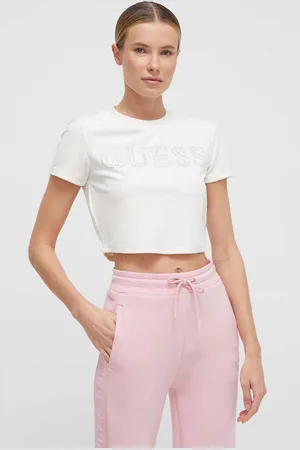 Guess Velurové tričko COUTURE barva, V3BI01 KBXI2