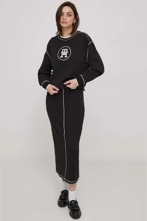 Tommy Hilfiger Bavlněná mikina dámská, barva, s aplikací, WW0WW41045