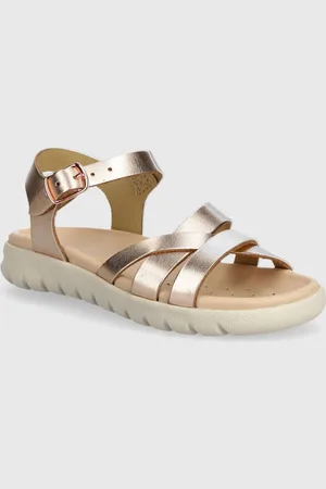 Geox Dětské kožené sandály SANDAL SOLEIMA barva