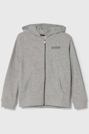 Guess Dětská bavlněná mikina barva, s kapucí, s potiskem