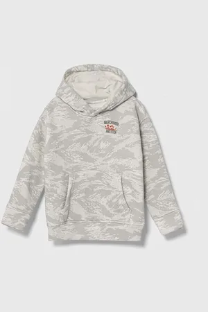 Abercrombie & Fitch Dětská mikina barva, s kapucí, vzorovaná