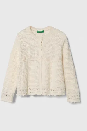 Benetton Dětský bavlněný kardigan barva