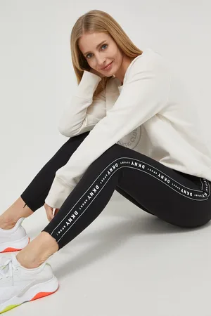 DKNY Legíny dámské, barva, s aplikací, DP3P1883