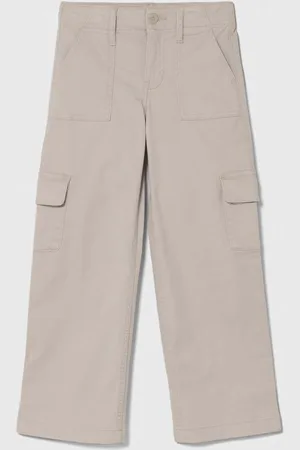 Abercrombie & Fitch Dětské kalhoty barva, hladké