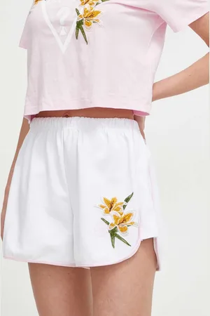 Guess Kraťasy ZOEY dámské, barva, vzorované, high waist, V4GD05 KC5R0