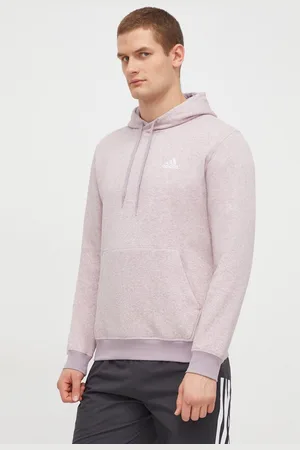 adidas Mikina pánská, barva, s kapucí, melanžová, IR5313