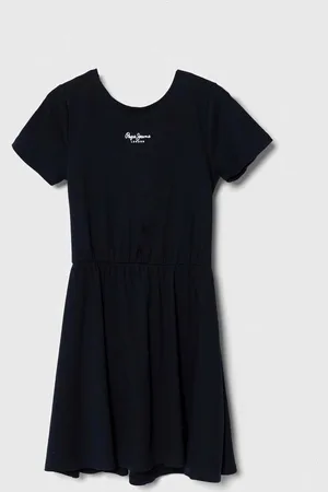 Pepe Jeans Dívčí šaty OLYA tmavomodrá barva, mini