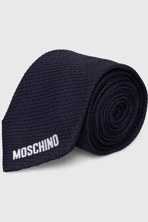 Moschino Hedvábná kravata tmavomodrá barva, M5662 55058