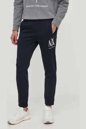 Armani Exchange Kalhoty pánské, tmavomodrá barva, hladké, 8NZPPA ZJ1ZZ NOS