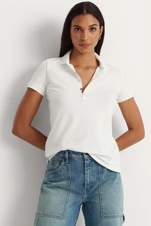 Ralph Lauren Tričko dámský, barva, s límečkem, 200679219008