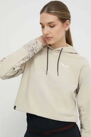 Salewa Sportovní mikina Lavaredo Hemp barva, s kapucí, s potiskem, 00-0000028548