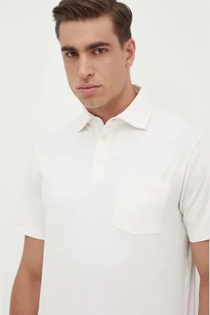Ralph Lauren Polo tričko s lněnou směsí Ralph Lauren bílá barva, 710900790