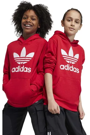 adidas Dětská mikina TREFOIL barva, s kapucí, s potiskem