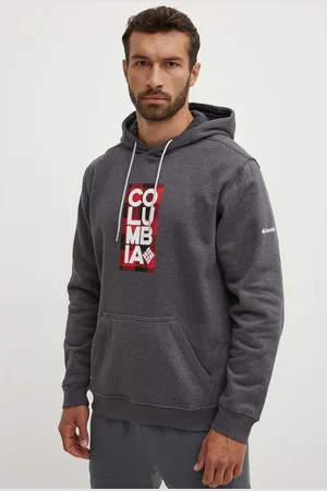 Columbia Mikina EM2179 HOODIE pánská, barva, s kapucí, hladká, EM2179-GREY