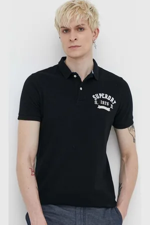 Superdry Bavlněné polo tričko barva, s aplikací