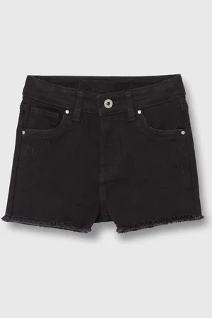 Pepe Jeans Dětské riflové kraťasy A-LINE SHORT HW JR barva, hladké, nastavitelný pas
