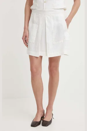 Ralph Lauren Lněná sukně barva, mini, áčková, 211935410