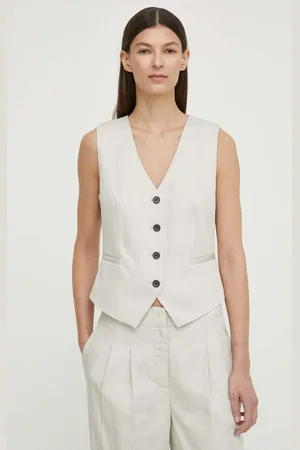 Bruuns Bazaar Vesta PinBBBielle waistcoat barva, jednořadá, BBW4014
