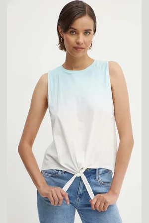 Pepe Jeans Bavlněný top LAVENDER barva, PL505838