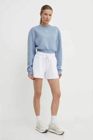 EA7 Kraťasy dámské, barva, hladké, high waist