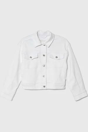 Abercrombie & Fitch Dětská riflová bunda barva