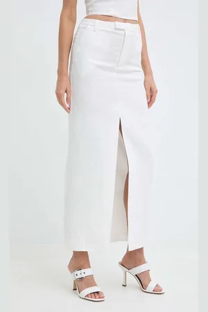 Bardot Lněná sukně SITA barva, maxi, 59262SB