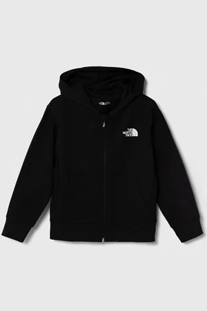 The North Face Dětská bavlněná mikina FZ OVERSIZE LIGHT HOODIE barva, s kapucí, s potiskem
