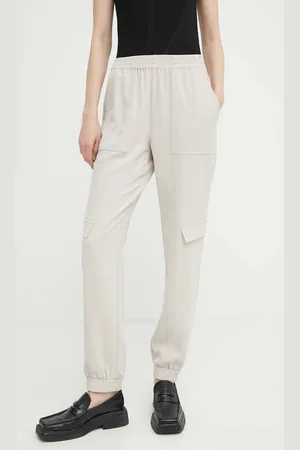 Bruuns Bazaar Kalhoty Brassica Cilla dámské, barva, jednoduché, high waist