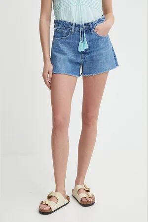 Pepe Jeans Džínové šortky A-LINE SHORT HW dámské, hladké, high waist, PL801111MP1