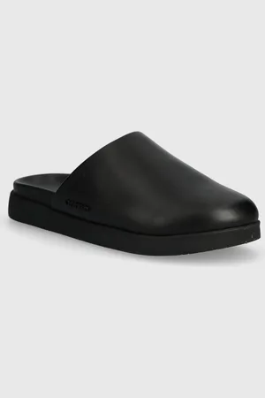 Calvin Klein Kožené pantofle MULE pánské, barva, HM0HM01407