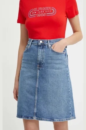 Tommy Hilfiger Džínová sukně mini, áčková, WW0WW42881