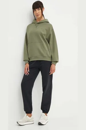 New Balance Bavlněná mikina WT41537DEK dámská, barva, s kapucí, s aplikací, WT41537DEK