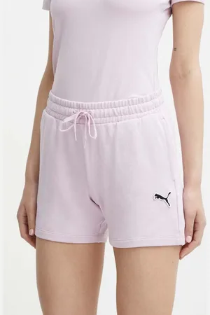 PUMA Bavlněné šortky BETTER ESSENTIALS barva, hladké, high waist, 680974