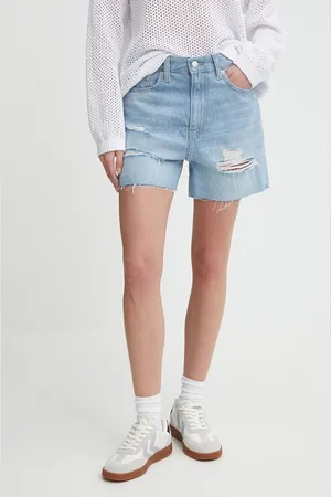 Calvin Klein Džínové šortky dámské, hladké, high waist, J20J222803