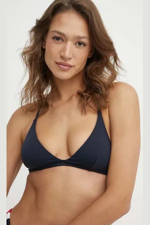 Tommy Hilfiger Plavková podprsenka tmavomodrá barva, mírně vyztužený košík, UW0UW05374